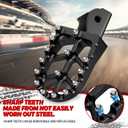 JFG RACING Dirt Bike Foot Pegs with Springs,7075 Aluminum CNC Footpegs Pedals Rests for Surron Light Bee X and S/E Ride Pro SS/CRF150F CRF230F 03-19/X160/X260-Silver