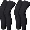 Skylety Compression Leg Sleeve Full Length Leg Sleeves Sports Cycling for Men Women, Running, Basketball (Large, Black)