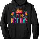 Its My Birthday Cute Birthday Cake Balloons Women Girls Kids Pullover Hoodie, size Small