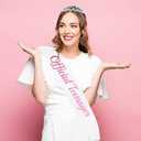 Official Teenager Sash and Rhinestone Tiara Kit, Pink Letter White Birthday Sash Balloons Crystal Silver Tiara Crown for Girl 13th Birthday Gift Ideas Party Decorations