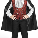 Spooktacular Creations Halloween Boys Vampire Costume, Kids Vampire of Darkness Costume for Boys Halloween Dress up, Role-Playing and Parties,  Size S