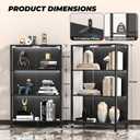 VersionTECH. 3-Tier Display Cabinet with Glass Doors & 6000+ RGB Lights, 37.6"H x 23.6"W x 11"D
