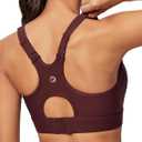 IUGA High Impact Sports Bras for Women High Support Racerback Sports Bra with Sewn-in Pads Adjustable Straps (X-Large, Wine Red)