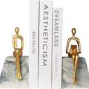 Book Ends for Shelves to Hold Books,Heavy Duty Thinker Abstract Statue Decorative Bookends for Home Office Bookshelf, Gift for Book Lovers,1 Pair