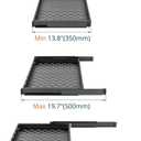 Tecmojo 1U Sliding Rack Shelf,4-Post Vented Rack Mount Shelf,13.8in Deep with Adjustable Mounting Depth 13.8-19.7in,Supports to 110lbs,for 19 Inch AV/Network Equipment Rack,Unassembled,Black