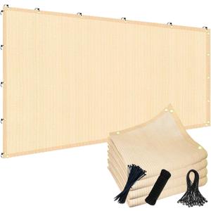 90% 8x10ft Sun Shade Cloth for Outdoor Deck Backyard Patio Garden Pergola Cover Canopy Beige