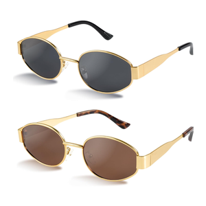 livho 2025 Trendy Oval Sunglasses - Stylish Polarized Shades for Everyday - Retro Metal Frames