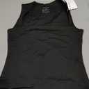 REORIA Butsmooth Womens Sexy Sleeveless Square Neck Double Lined Basic Bodysuit Tank Tops (Medium, Black)