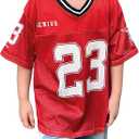 SOLY HUX Toddler Girl's Graphic T-Shirts Short Sleeve V Neck Tee Shirts Jersey Tops Y2k Streetwear Red Letter 5T