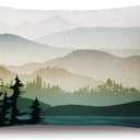 Solekla Mountain and Tree Lumbar Throw Pillow Cover 12x20 Inch Decorative Bedroom Living Room Nature Landscape with Mountain Forest and Lake Rectanglar Cushion Case for Bed Sofa Couch (Jcp188)