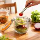 Amzcku Wide Mouth Vintage Mason Jars with Airtight Lid 16oz, Canister Quart Jars for Kitchen Storage - for Coffee, Sugar, Beans 6 Pack