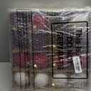 15 Pcs Velvet Christmas Ball Ornaments 3.15 Inch Flocked Christmas Tree Ornaments with 10 Yards Velvet Ribbon Burgundy Red White Shatterproof Xmas Baubles for Tree Holiday Decor