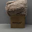 Bedfolks Waterproof Crate Bed, Plush Dog & Cat Bed with Removable Washable Cover, Faux Fur Kennel Pad, 23"x18", Brown