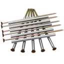 10 Pcs 7'' Gutter Screws with Metal Ferrule Durable Gutter Nails and Spikes Easy-to-Install Secure Gutter Fasteners for Sagging Gutters and Maintenance (Brown)