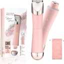 Dermave Bikini Shaver & Trimmer for Women, IPX7 Waterproof Electric Razor for Pubic Hair, Face, Legs, Underarms - Painless, Cordless, Portable with Pink Storage Bag