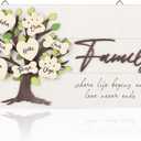 LHIUEM 3D Family Tree Names Tags,Personalized Family Tree Wooden Decor(7X14 Sign,DIY Grandkids Names for Grandparents Gifts,Unique Blended Gift for Families Thanksgiving Day Wedding