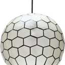 Capiz Honeycomb Ceiling Light (Black)