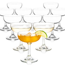 HAKEEMI Champagne Glasses Set of 127oz Elegant Coupe Glasses, Crystal Cocktail Glasses for Martini, Champagne, Desserts, Home Bar, Wedding, and Party (10 PCS)