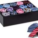 GOBAM Bamboo Closet Drawer Organizer, 15 Compartments - Drawer Divider & Storage Box for Ties, Bras, Briefs, Socks & Jewelry - Storage Organizer for Dressing Room & Bedroom - Black