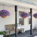 Artificial Fake Hanging Flowers Plants Basket for Outdoors Spring Decoration, Realistic Faux Silk Morning Glory for Outdoor Planters UV Resistant Artificial Flowers for Outside Porch Garden, Purple