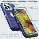 KECAI for iPhone 13 Pro Max Case with Belt Clip Holster & Kickstand,Built-in Screen Protector,Heavy Duty Shockproof Drop Protection Military Grade Full Body Rugged Phone Cover (Dark Blue)