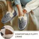 GaraTia Women/Kids Family Cute Cat Warm House Slippers Booties (Gray)