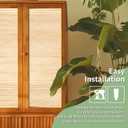Art3d 48 x 96 Inch Natural Bamboo Wall Panel for Interior Wall Decor, Flexible Pole Wrap Wainscoting Wall Cladding Paneling for Living Room, Bedroom, Office, Kitchen Island, Light-carbonized