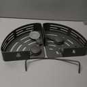 2Pack Suction Cup Corner Shelf, No Drill Bathroom Wall Mounted Organizer, Space Saving Triangle Shower Caddy for Toiletries Soap Shampoo Cosmetics grey, Missing hooks