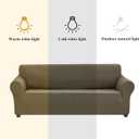 Joccun Stretch Loveseat Couch Cover Slipcover, 1-Piece Sofa Cover for 2 Cushion Couch Spandex Jacquard Washable Furniture Protector Cover for Living Room,Kids,PetsLoveseat,Fossil