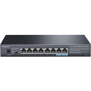 BrosTrend 8-Port 2.5G Ethernet Switch Multi-Gigabit Unmanaged Network Switch 2.5Gb Switch Supports Static Link Aggregation & VLAN, Ethernet Hub Fanless, Desktop Wall Mount, Limited Lifetime Protection