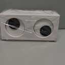 Novelty Rotating Eyes Desktop Clock Fun Looking Time Tracker Funny Kids Clocks Interesting Gifts for Kids Mother Father Home Office Decoration (White)