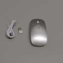 Bluetooth Wireless Mouse USB C for MacBook Air Pro iMac Laptop Desktop Computer, Wireless Rechargeable Silent C Mouse for Mac Desktop/iPad/Surface Pro (BT5.2/3.0, 2.4G USB A, Type-C Receiver) (Silver)