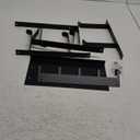 LSK Yoga Mat Holder Wall Mount, Black Yoga Mats Storage Rack, Home Gym Storage with Metal Floating Shelf for Storing Fitness, Yoga Mat Rack with 5 Hooks for Hanging Foam Rollers and Resistance Bands