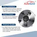 Autoround 512403 Rear Wheel Bearing Hub Assembly fit for Toyota Corolla 2009-2019/Matrix 09-14, Pontiac Vibe 2009-10,1.8L L4 5 Lugs w/ABS [2-Pcs]