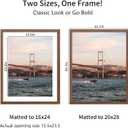 YESKAY 22x28 Picture Frame Brown Set of 3, Display Pictures 18x24 with Mat or 22 x 28 Without Mat, Poster Frames 22x28 for Wall Hanging Horizontal and Vertical