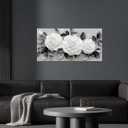 Black and White Floral Wall Art Grey Modern Canvas Prints Decor 20"x40", 20L" x 40W"