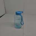 FORWEWAY Half Gallon Water Bottle with Straw Leakproof Large Sports Water Bottle with Handle 2L/ 74oz BPA Free Water Jug for Camping Hiking (2.2L, Blue)