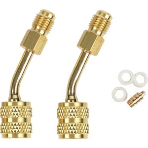 BACOENG R410a Adapter, 5/16" Female SAE to 1/4" Male SAE Adapter for Mini Split System (2 Packs)