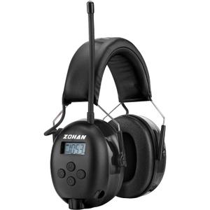 ZOHAN EM042 AM/FM Radio Headphone with Digital Display,Ear Protection Noise Reduction Earmuffs,Comfortable Hearing Protector