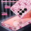 Casetego for Galaxy S25 Ultra Case,Compatible with MagSafe,[Military Grade Drop Test] Full Body Protection Slim Shockproof Rugged Marble Women Case for Samsung Galaxy S25 Ultra 6.9 inch,Gold Bowknot