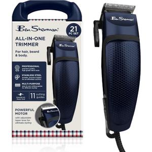 Ben Sherman Beard Trimmer for Men  All-in-One Professional Hair Clippers & Groomer for Beard, Hair & Body
