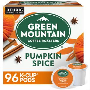Green Mountain Coffee Roasters Pumpkin Spice Coffee, Keurig Single-Serve K-Cup Pods, Light Roast, 96 Count (EXP 05/04/28)