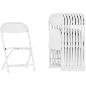 Flash Furniture Timmy Kids Plastic Folding Chairs for Pre-K through Kindergarten, Children's Folding Chairs for Daycare and Events, Set of 10, White