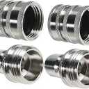Stainless Steel Garden Hose Quick Connect Water Hose Fittings - 3/4" Thread - Durability and Leak Free Upgrade
