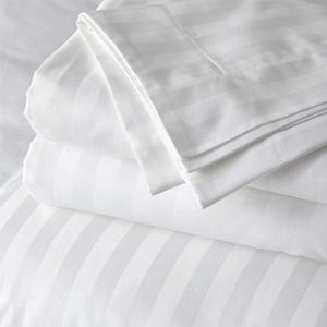 King Size Sheet Set Egyptian Cotton 800 Thread Count - 4Pcs Bed Sheets Set fits Upto 8-12" Deep Pocket, Silky Soft Sateen Sheets - White Stripe