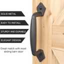 Rustic Barn Door Handle, 8" Heavy Duty Large Design Barn Pull Handle, for DIY Sliding Barn Door, Gate, Shed, Garage | Round Solid Metal Material, Matte Black Finish