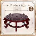 Geetery 2 Pcs 4 to 12 in Wooden Plant Stands Indoor Chinese Oriental Plant Stand for Vase Fishbowl Flower Pot Lamp Redwood Base Vintage Display Rack Decor(10 Inch)
