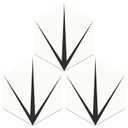 MORCART Upgraded 20PCS Peel and Stick Floor Tile, Hexagon Waterproof Vinyl Flooring Covers 12.6 Sq Ft, DIY Removable Flooring for Bathroom, Kitchen, Bedroom, Stairs, Entryway (11.8" x 10.2", Royal White)