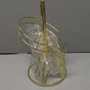 Paper Towel Holder Countertop, Stainless Steel Paper Towel Roll Holder and Paper Napkinholder Set, Standing Paper Towel Roll Holder Stand with Weighted Base Suction Cups (Gold)