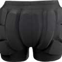 3D Hip Protective Pads Ski Pants-Thickened EVA Skateboard Crash Pad for SkatingProtective Padded Shorts for HIPS Tail Bone (Small, Black)